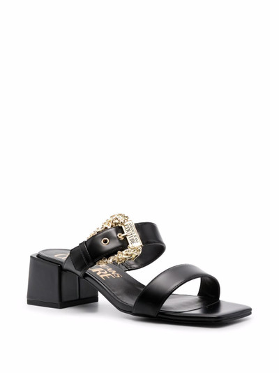 VERSACE JEANS COUTURE engraved-logo buckle mules outlook