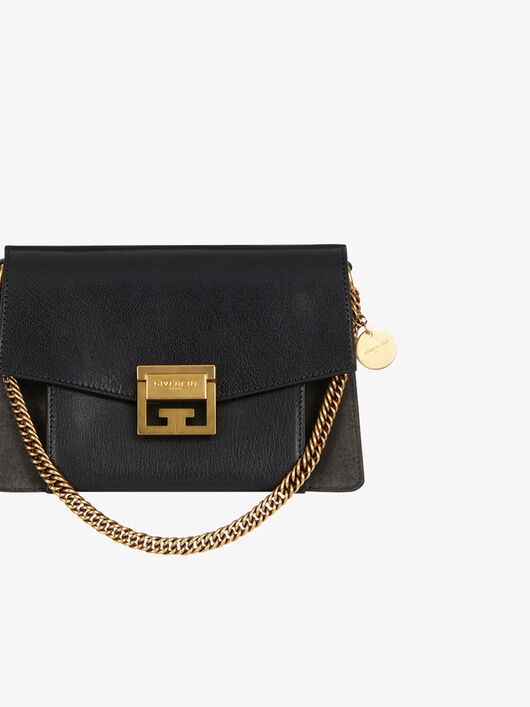 TWO-TONED SMALL GV3 BAG IN LEATHER AND SUEDE - 6