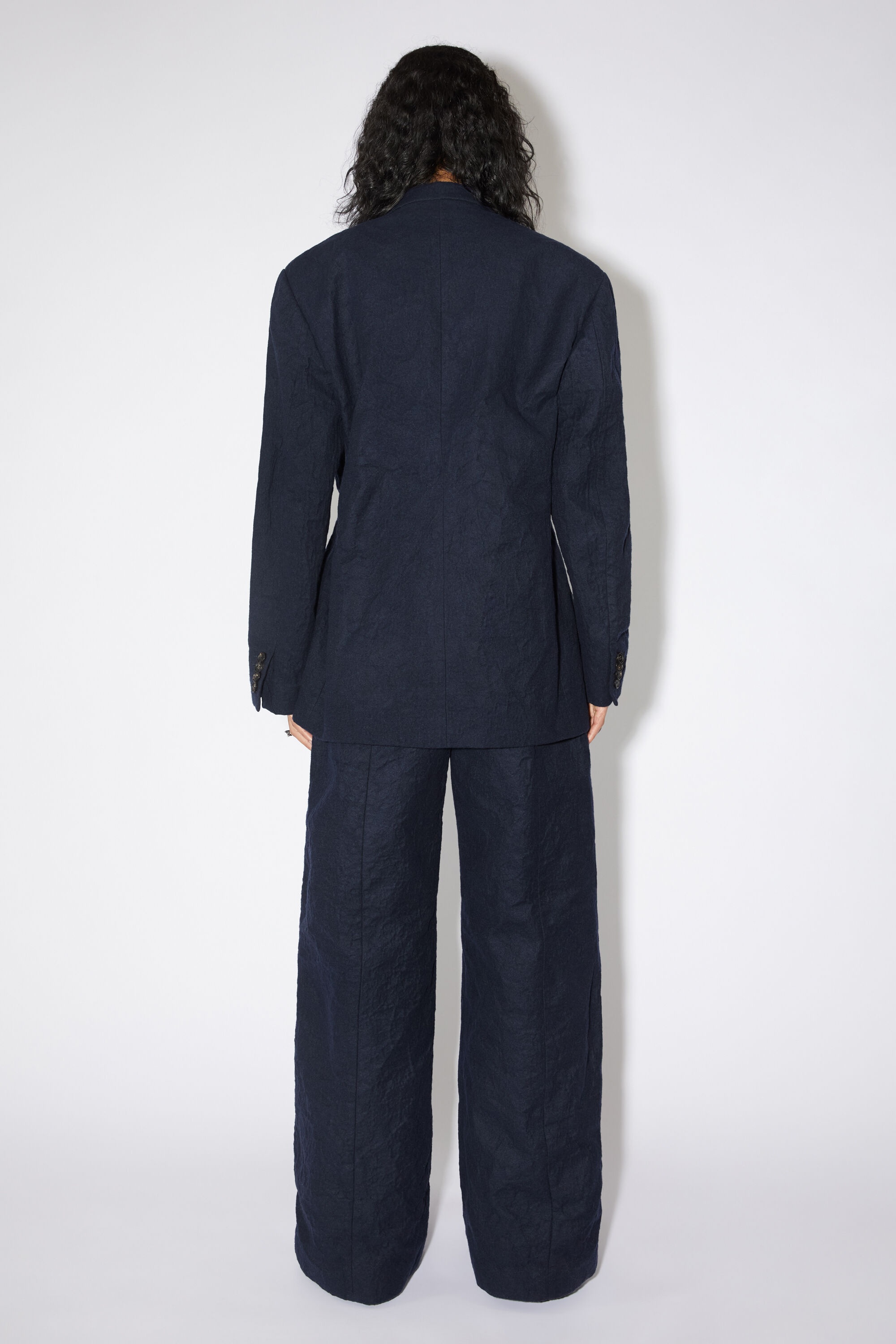 Relaxed fit suit jacket - Navy blue - 3
