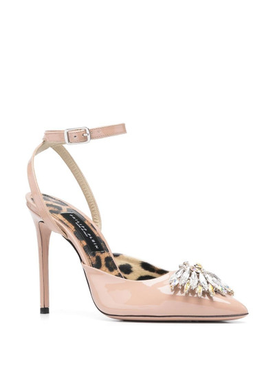 PHILIPP PLEIN crystal-embellished patent leather pumps outlook