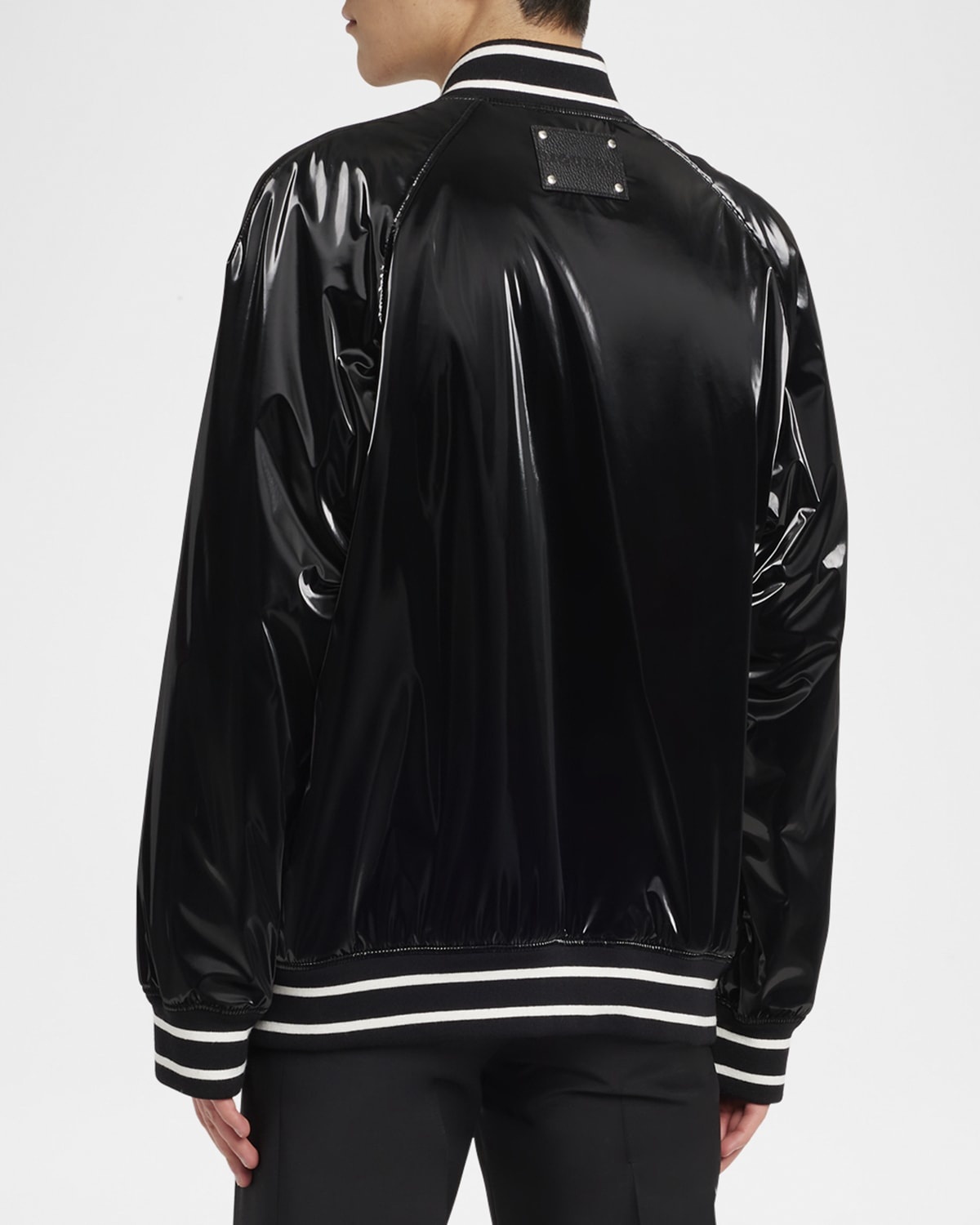 Men's Liquid Vinyl Bomber Jacket - 4