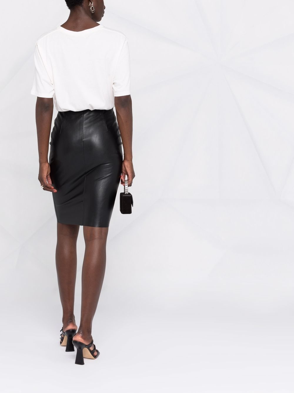 Jenna faux-leather skirt - 4