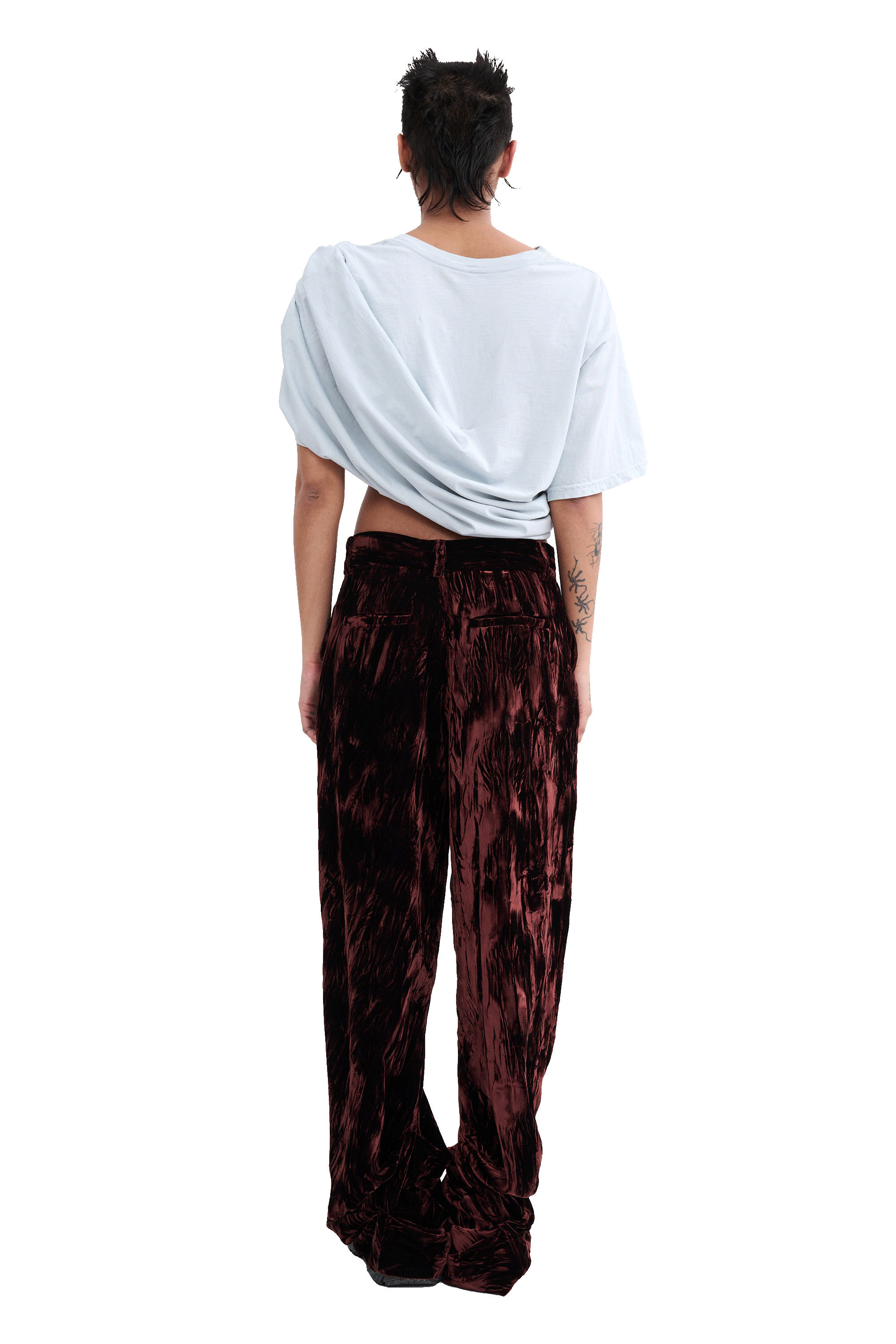 BROWN VELVET DANTE TROUSER - 5