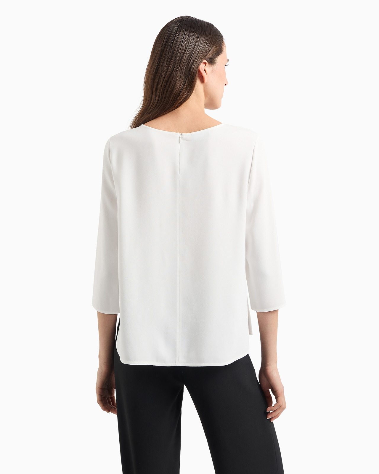 Envers-satin blouse with 3/4 sleeves - 3