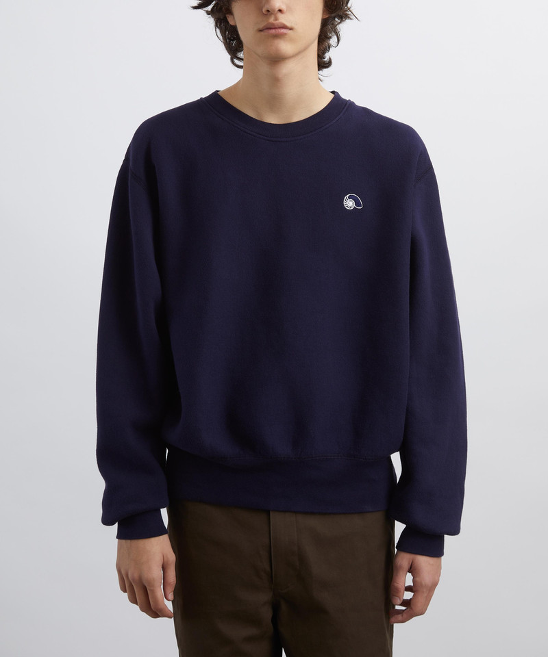 aaron levine Navy Crew-Neck Sweatshirt outlook