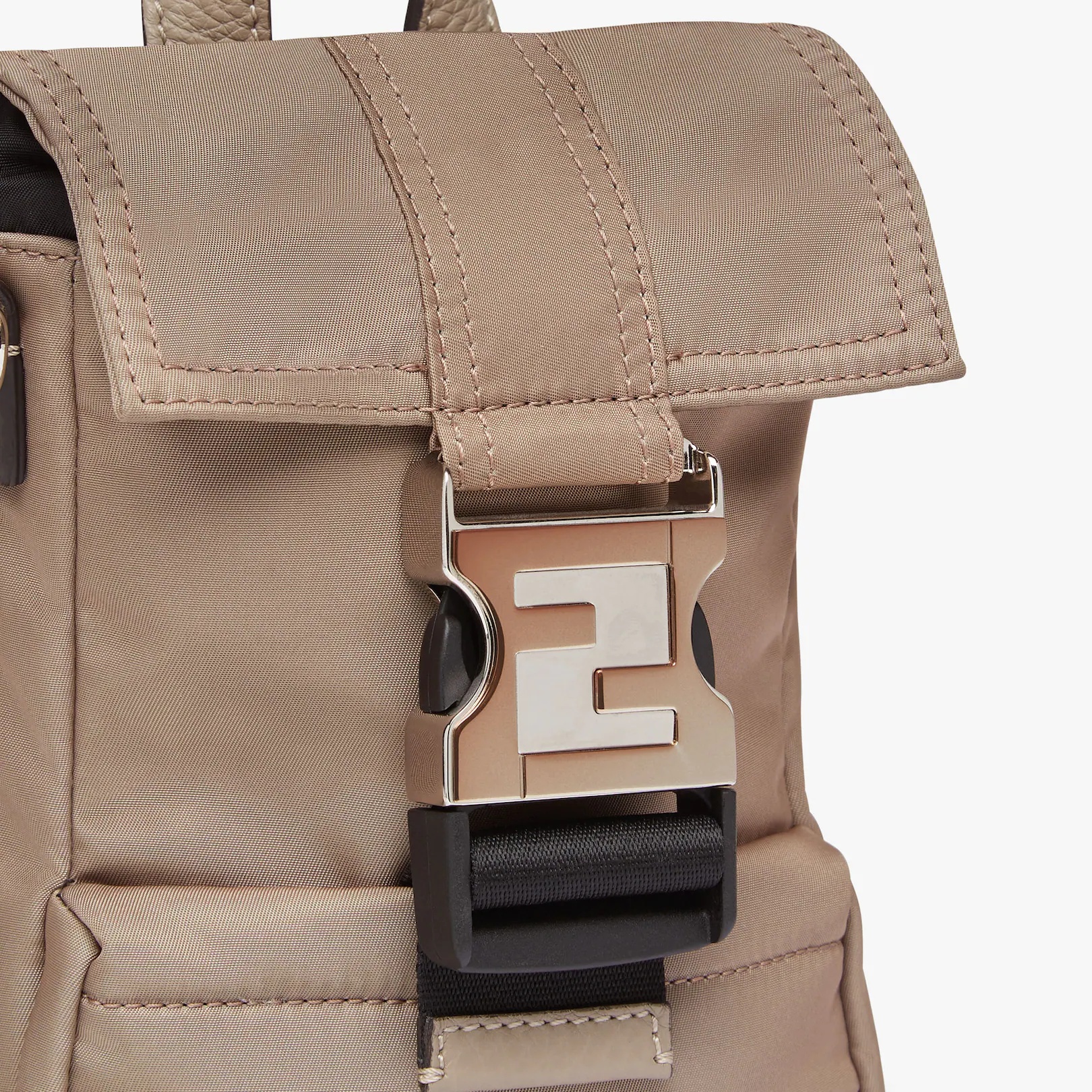 Beige nylon backpack - 4