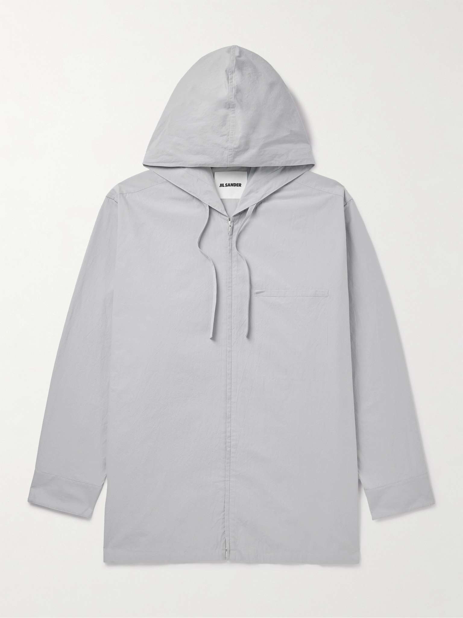 Jil Sander Textured-Cotton Hooded Jacket | REVERSIBLE 
