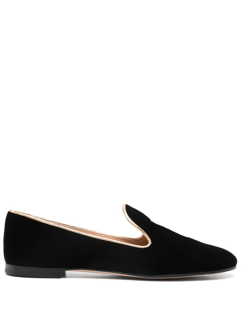 trim calf suede loafers 1