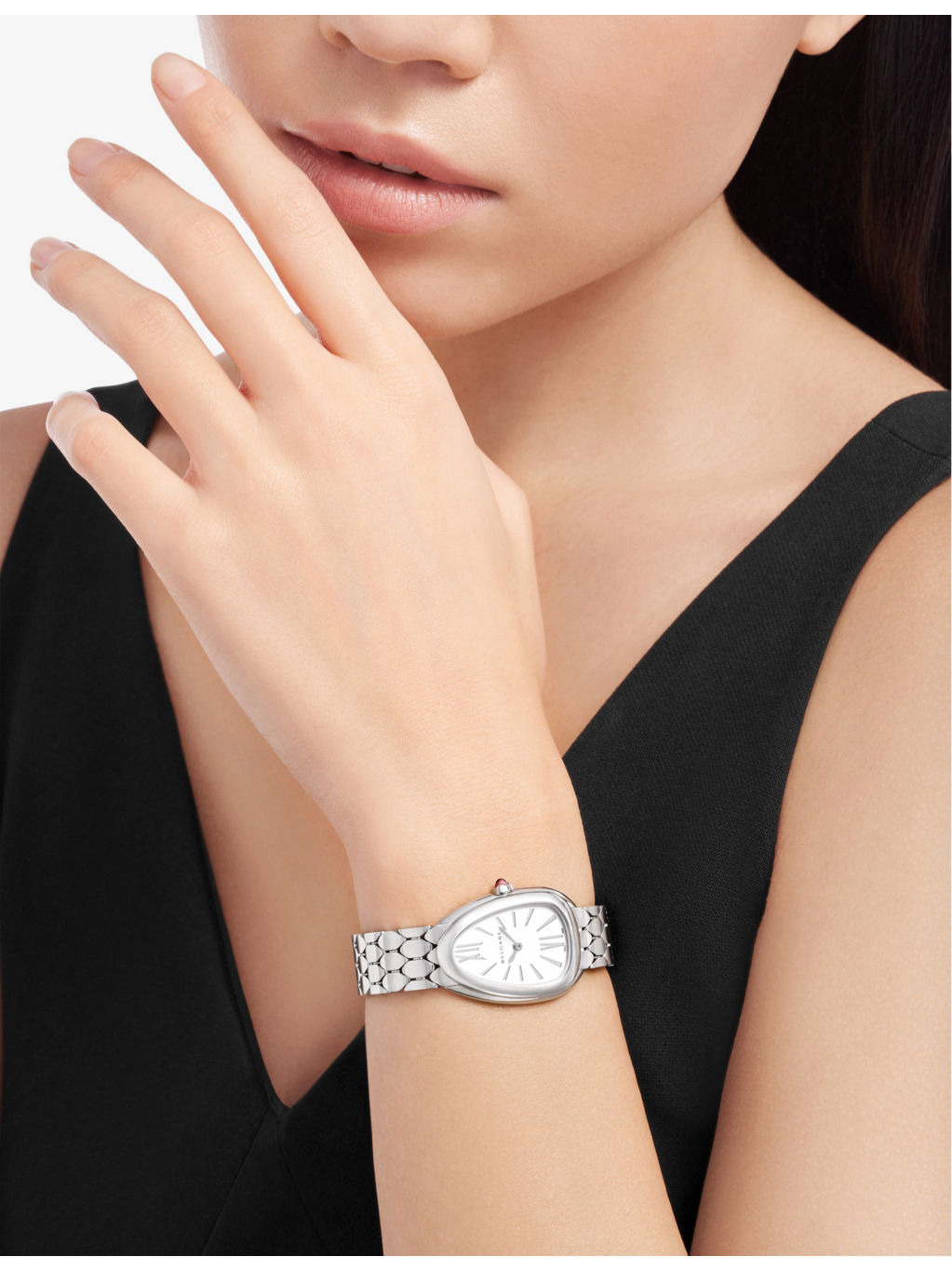 Serpenti Seduttori SP33WSS 33m stainless-steel and rubellite quartz watch - 2