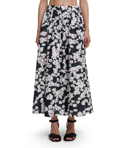 MSGM Roomy cotton skirt with daisy print outlook