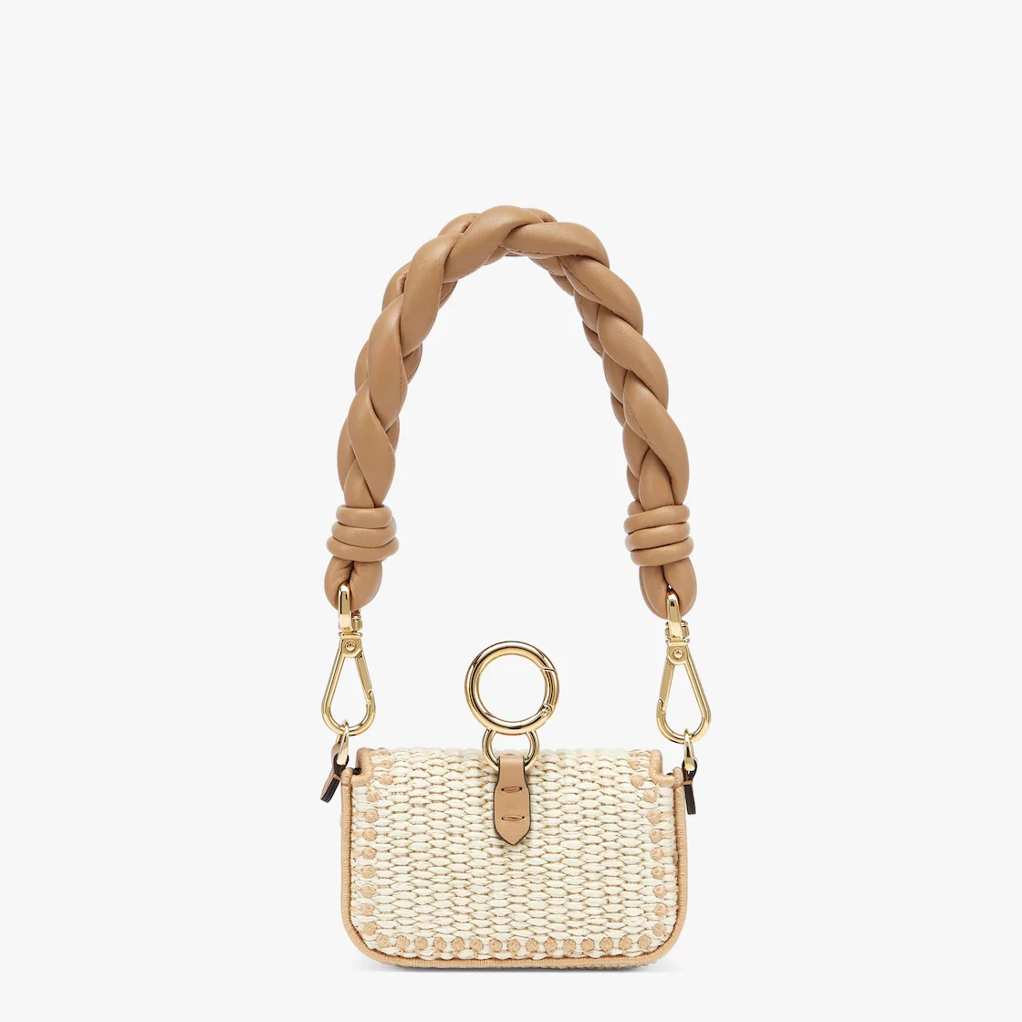 Beige raffia charm - 3