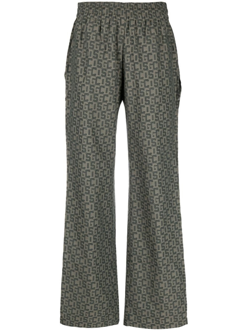 open-leg monogram trousers 1