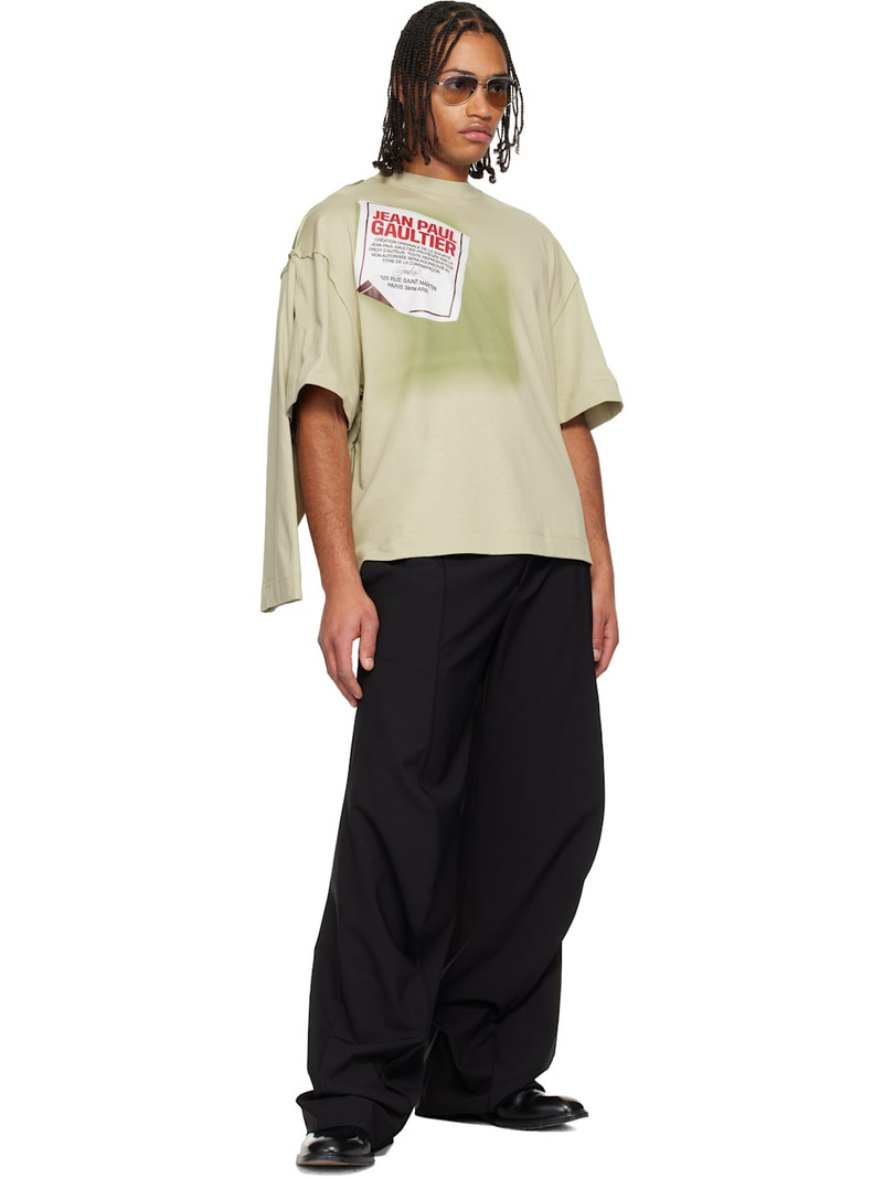 Jean Paul Gaultier Green 'The Gaultier Label' Double T-shirt outlook