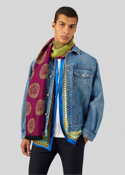 VERSACE Medusa Pattern Jacquard Wool Scarf outlook