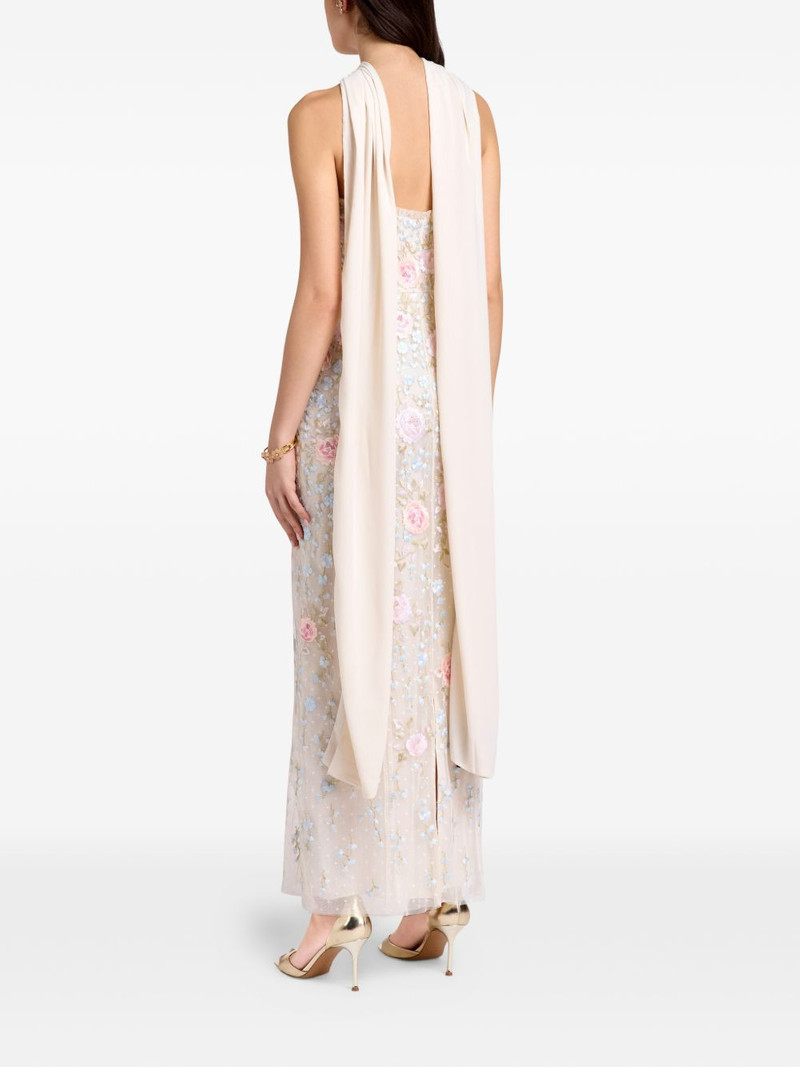 floral-embellished strapless midi dress 3