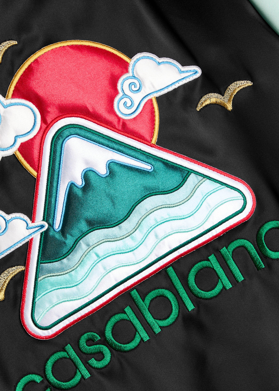 Casablanca Quilted Colour-block Satin Track Jacket - 5