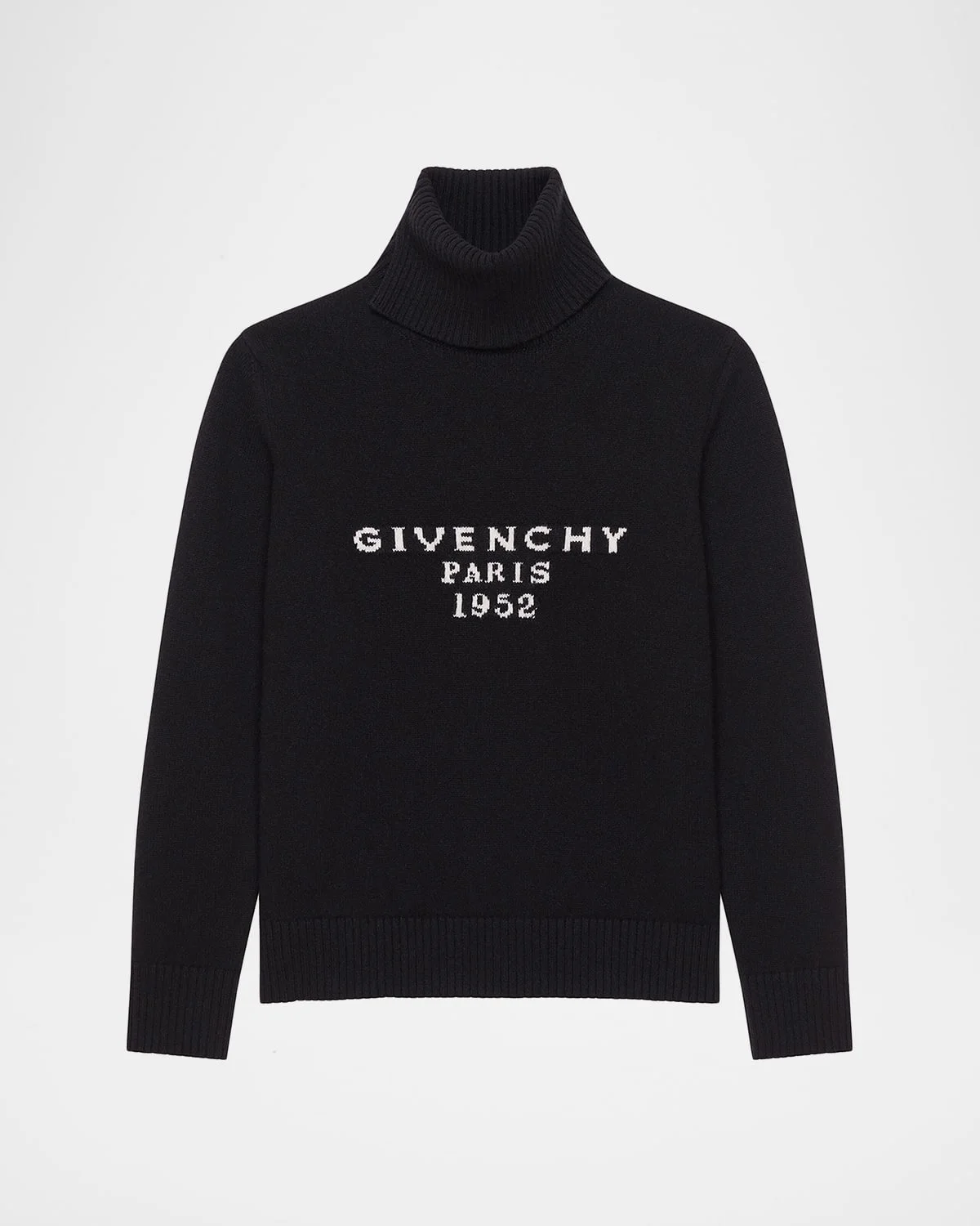 Turtleneck Logo Wool-Cashmere Sweater - 1