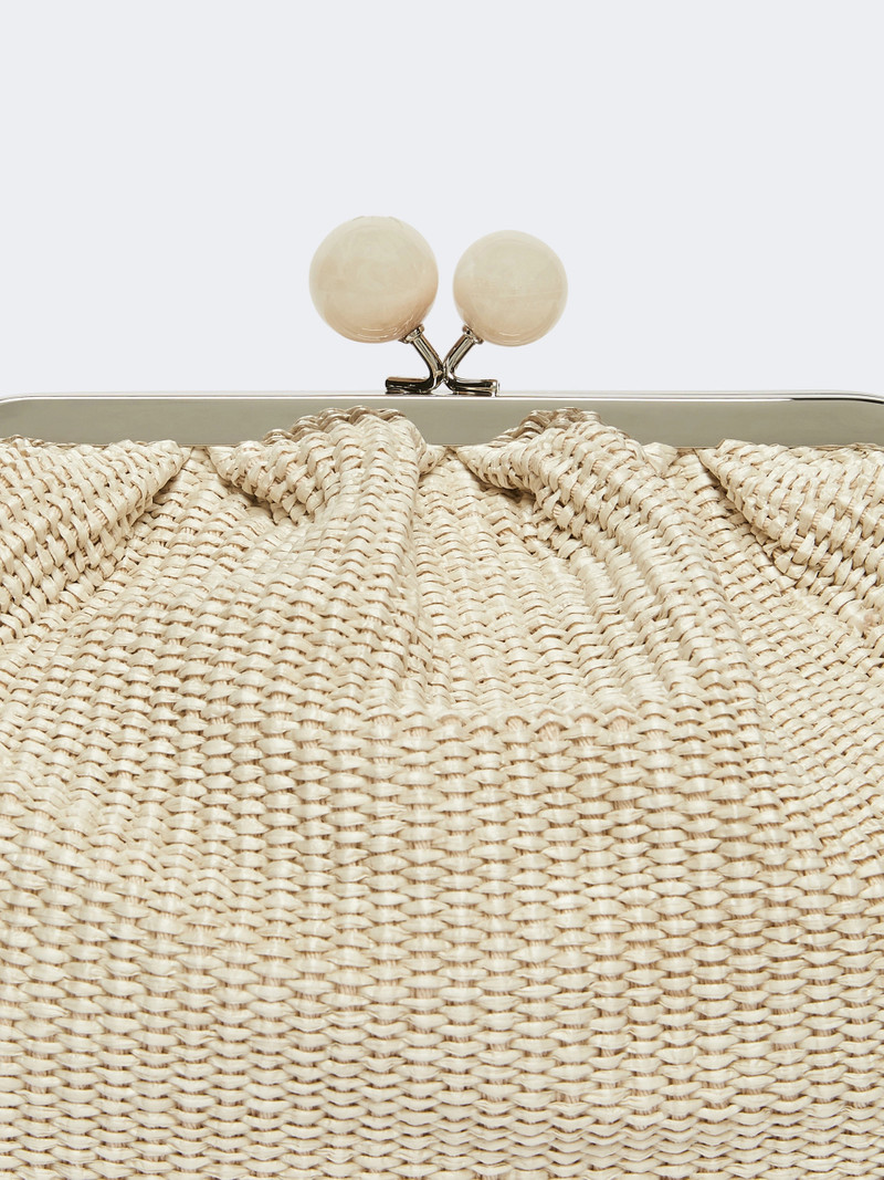 FORTUNA Medium raffia-effect Pasticcino bag - TURTLEDOVE 5