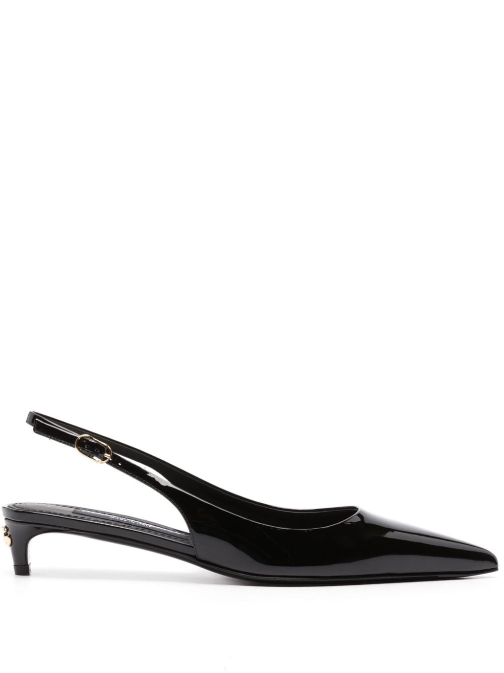 40mm patent slingback pumps - 1