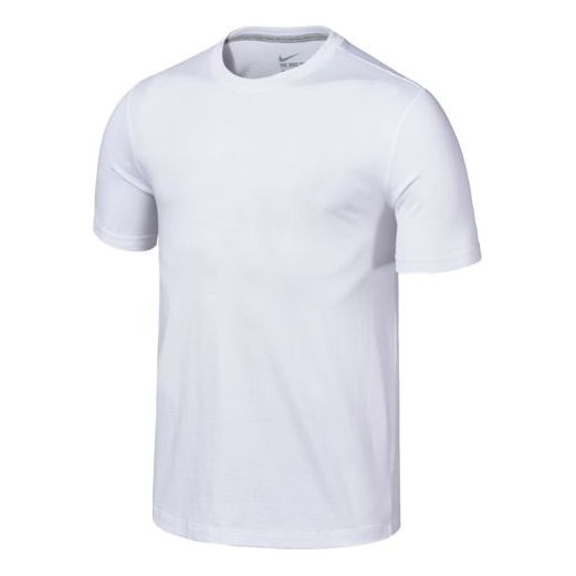 Men's Nike Solid Color Round Neck Pullover Sports Short Sleeve White T-Shirt BQ2971-100 - 1