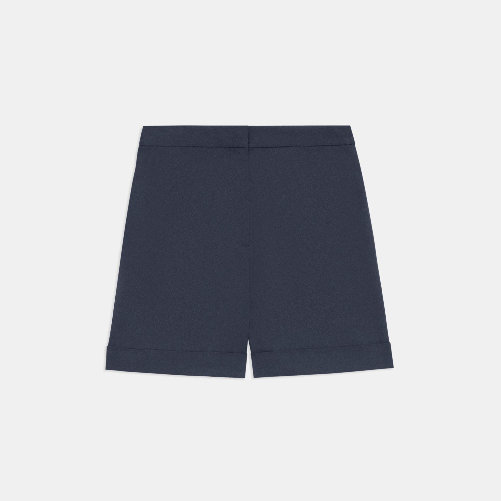 Cuffed Short in Stretch Cotton Twill - 1