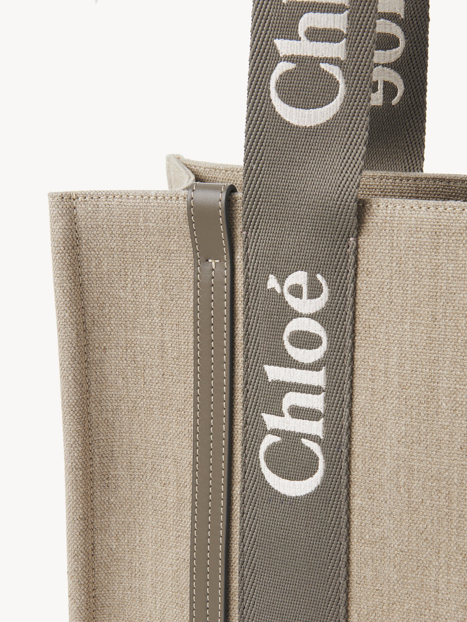 WOODY TOTE BAG IN LINEN - 6