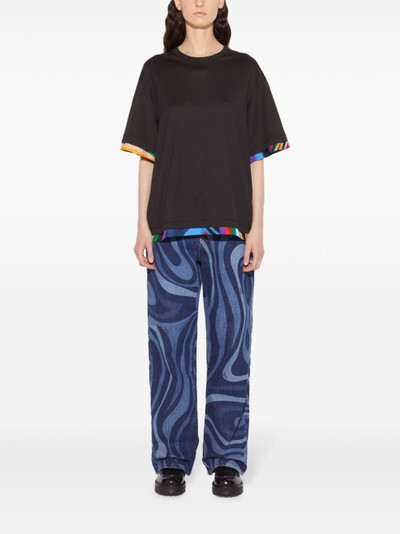 PUCCI abstract-print trim T-shirt outlook