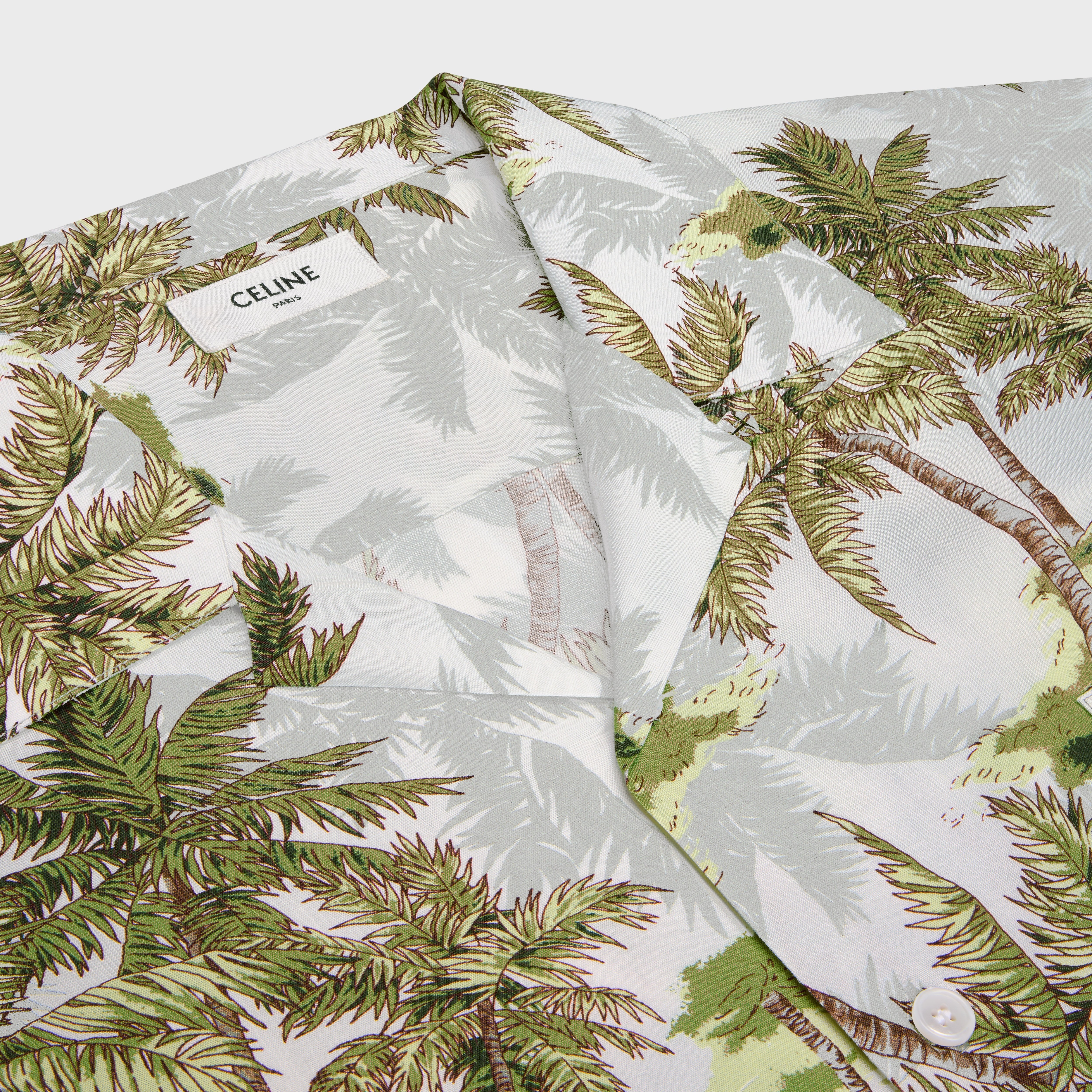 CELINE hawaiian shirt in printed viscose | REVERSIBLE CELINE hawaiian shirt in printed viscose | REVERSIBLE