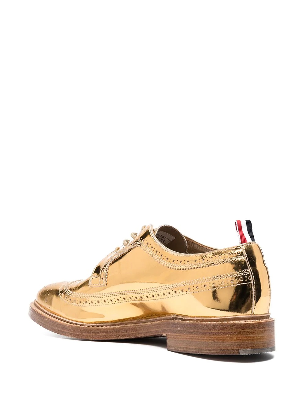 metallic longwing brogues - 3