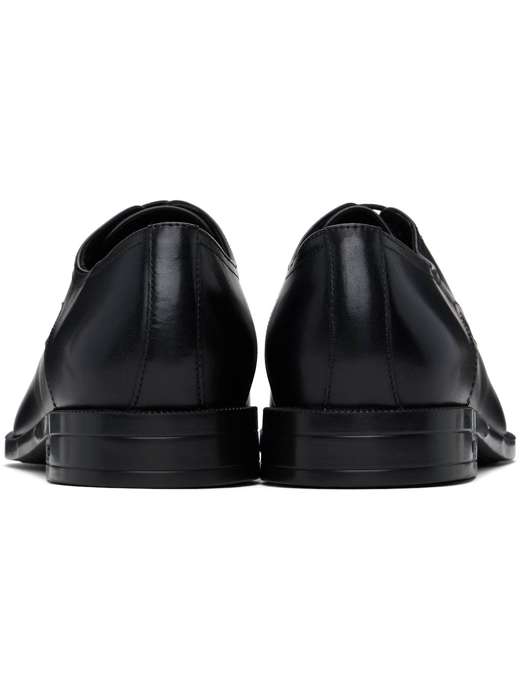 Black Leather Derbys - 2