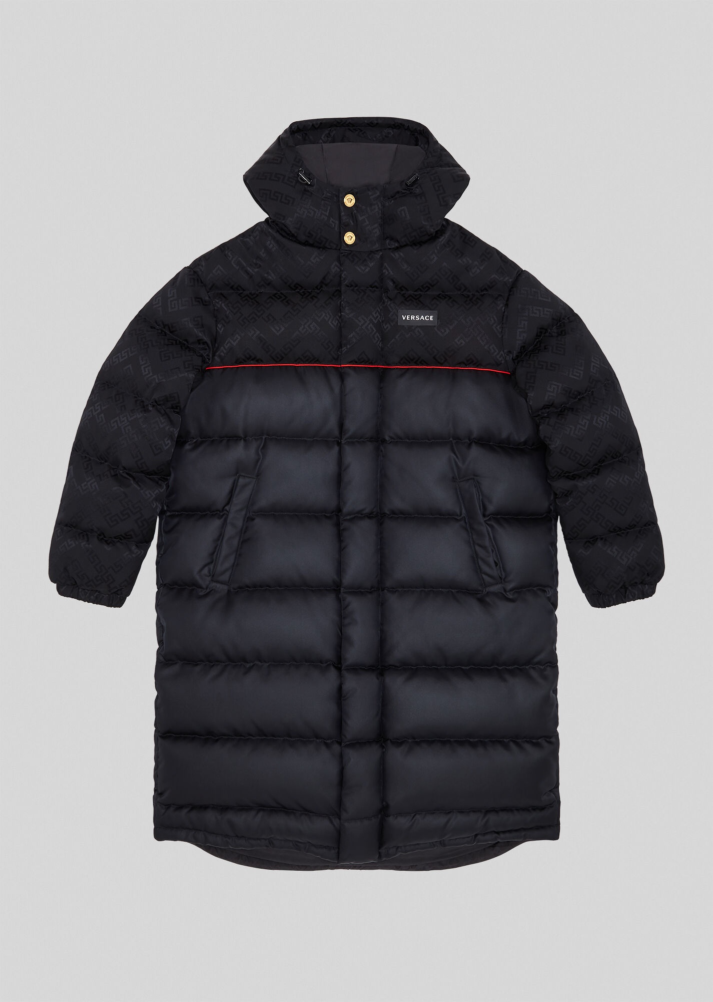 Greca Padded Puffer Coat - 1