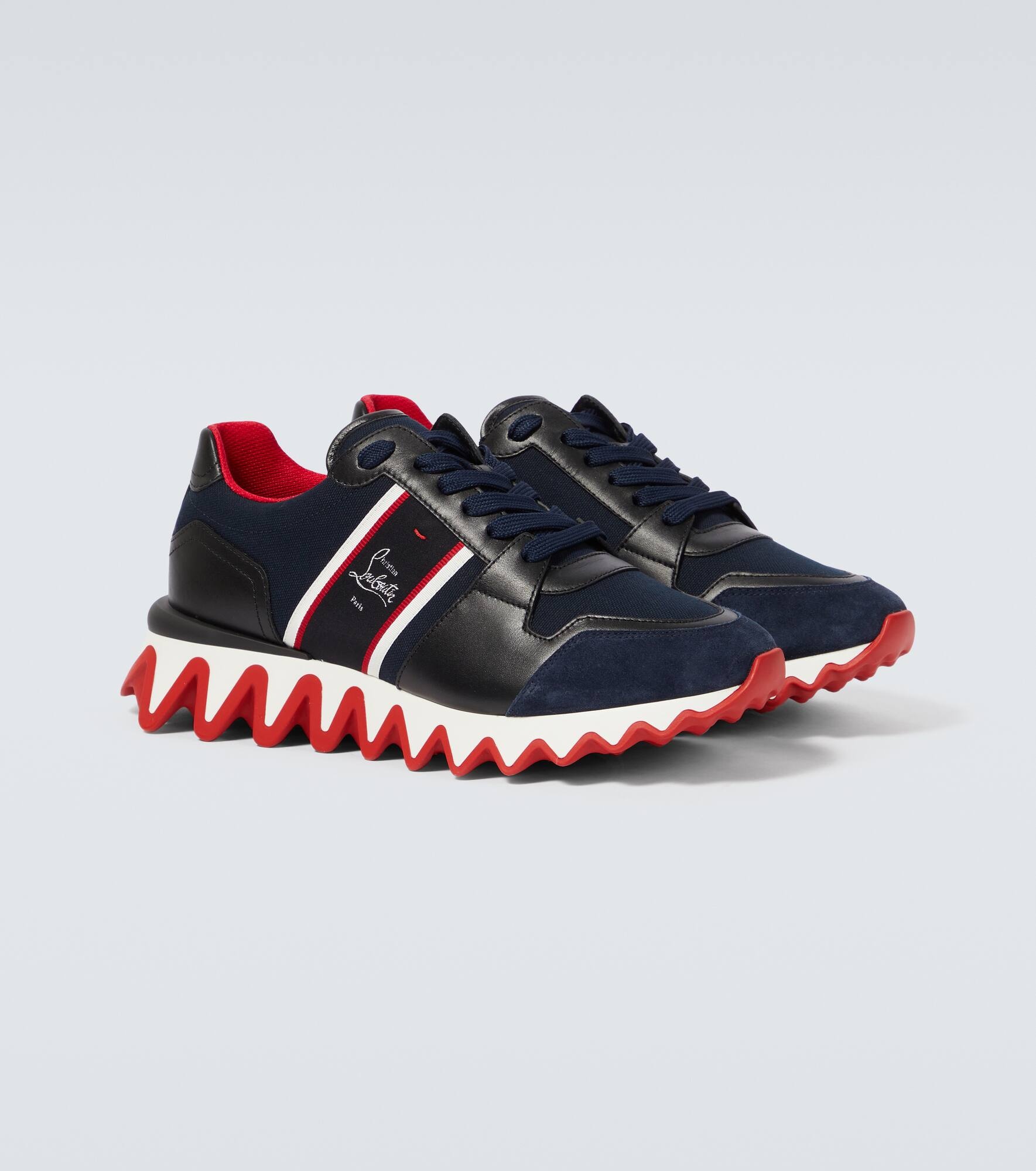 Nastroshark leather and canvas sneakers - 5