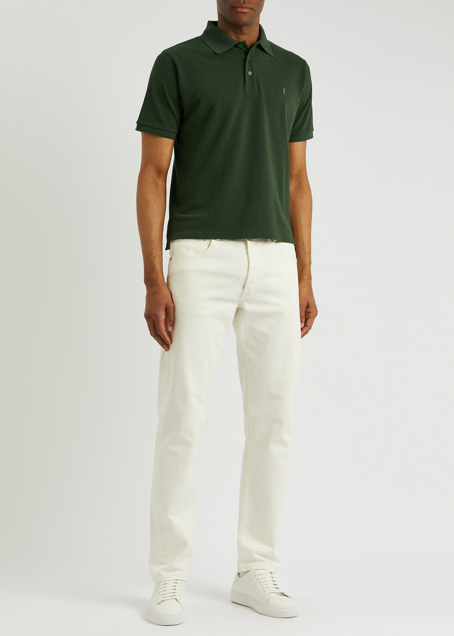 Logo piqué cotton-blend polo shirt - 4