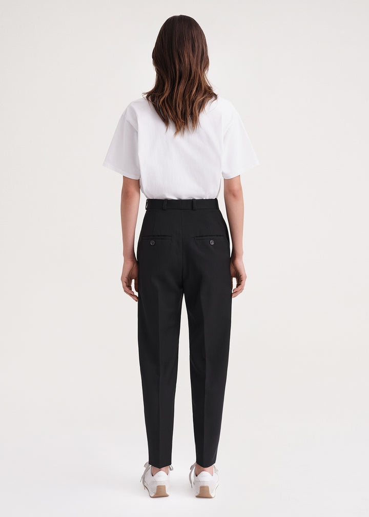 Sewn pleat wool trousers - 3