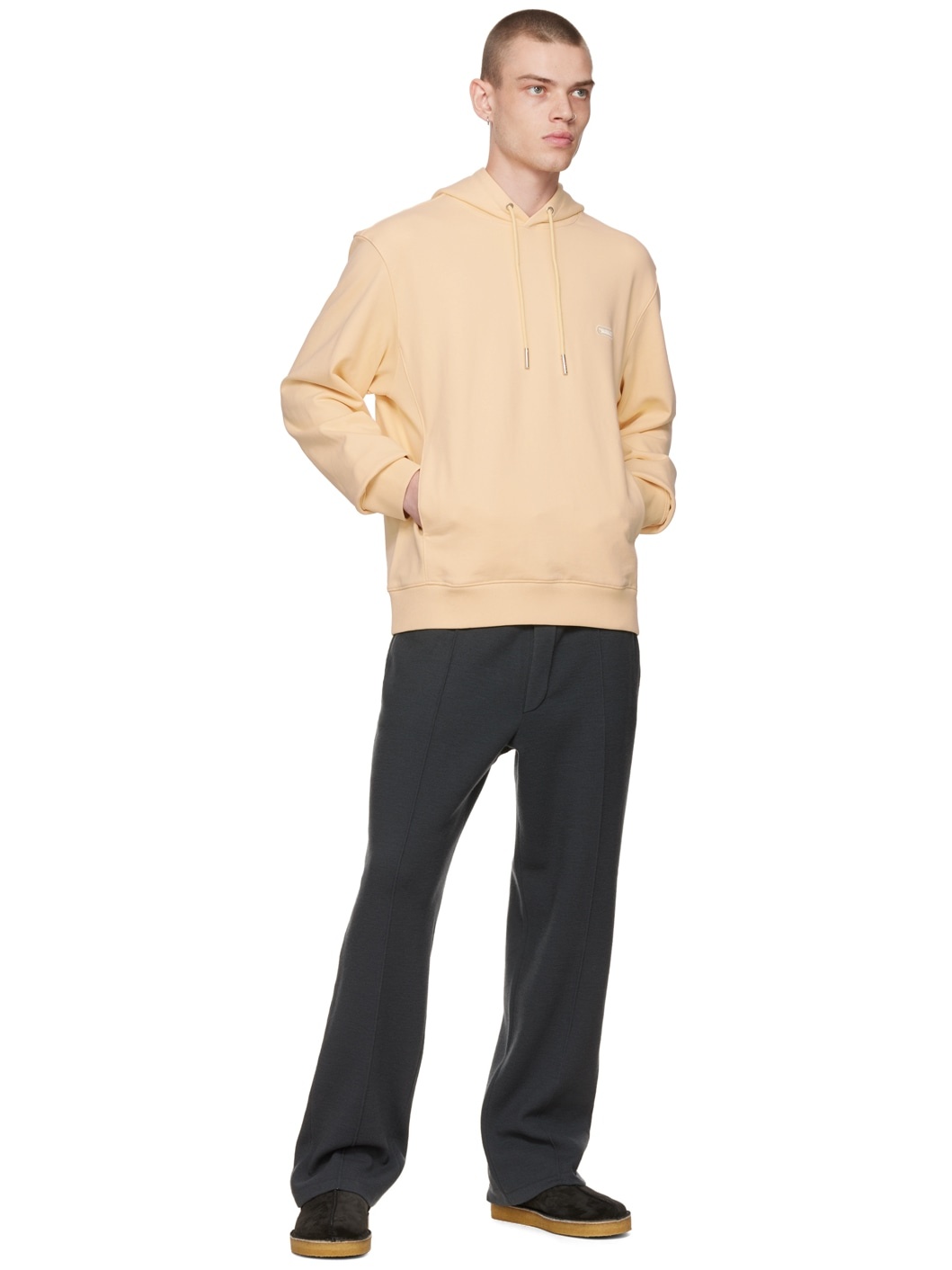 Yellow Embroidered Hoodie - 4