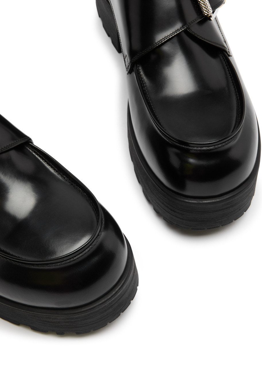 Givenchy Voyou Monk 50 Leather Loafers - 3