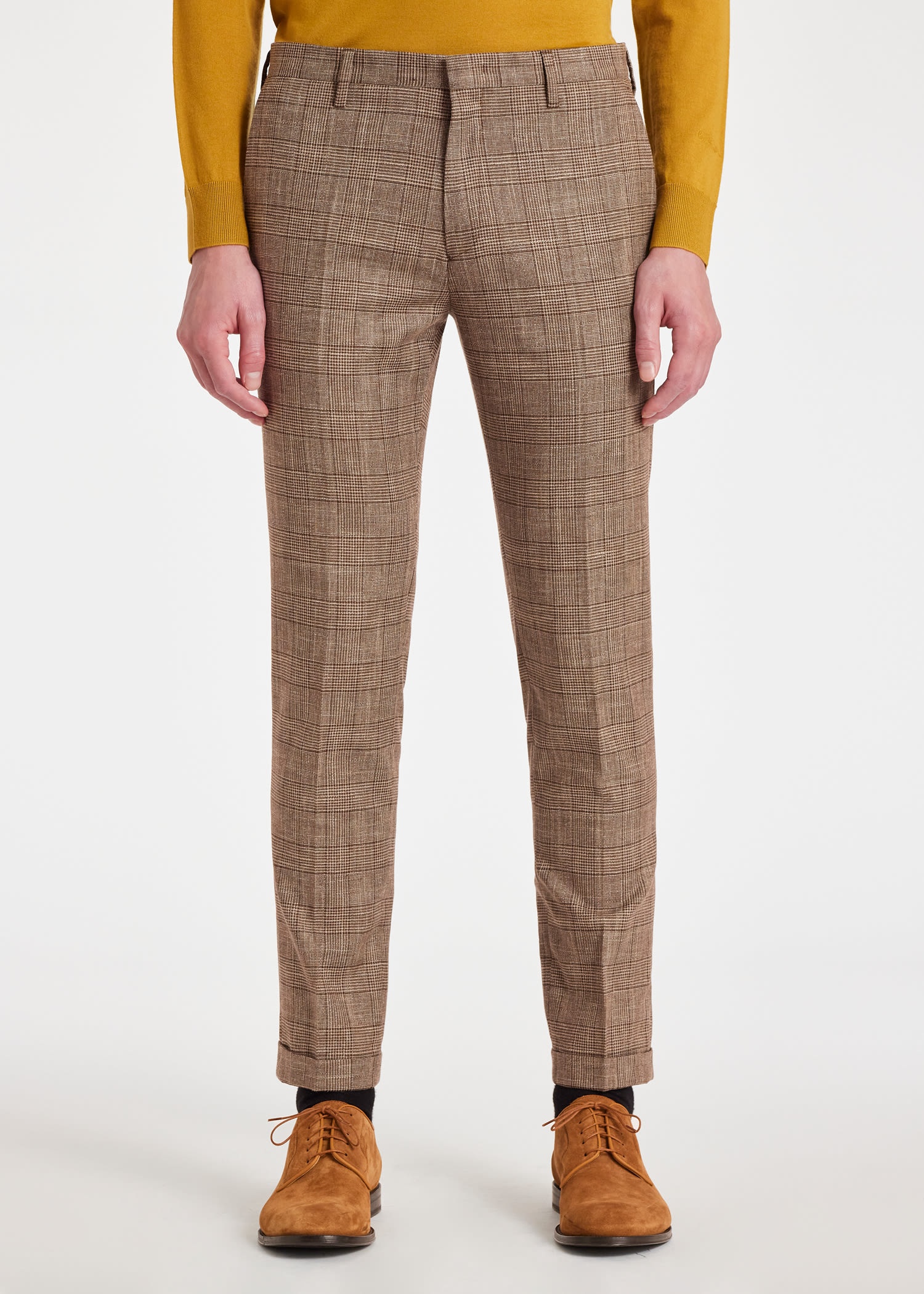 Houndstooth Check Wool-Linen Suit - 9