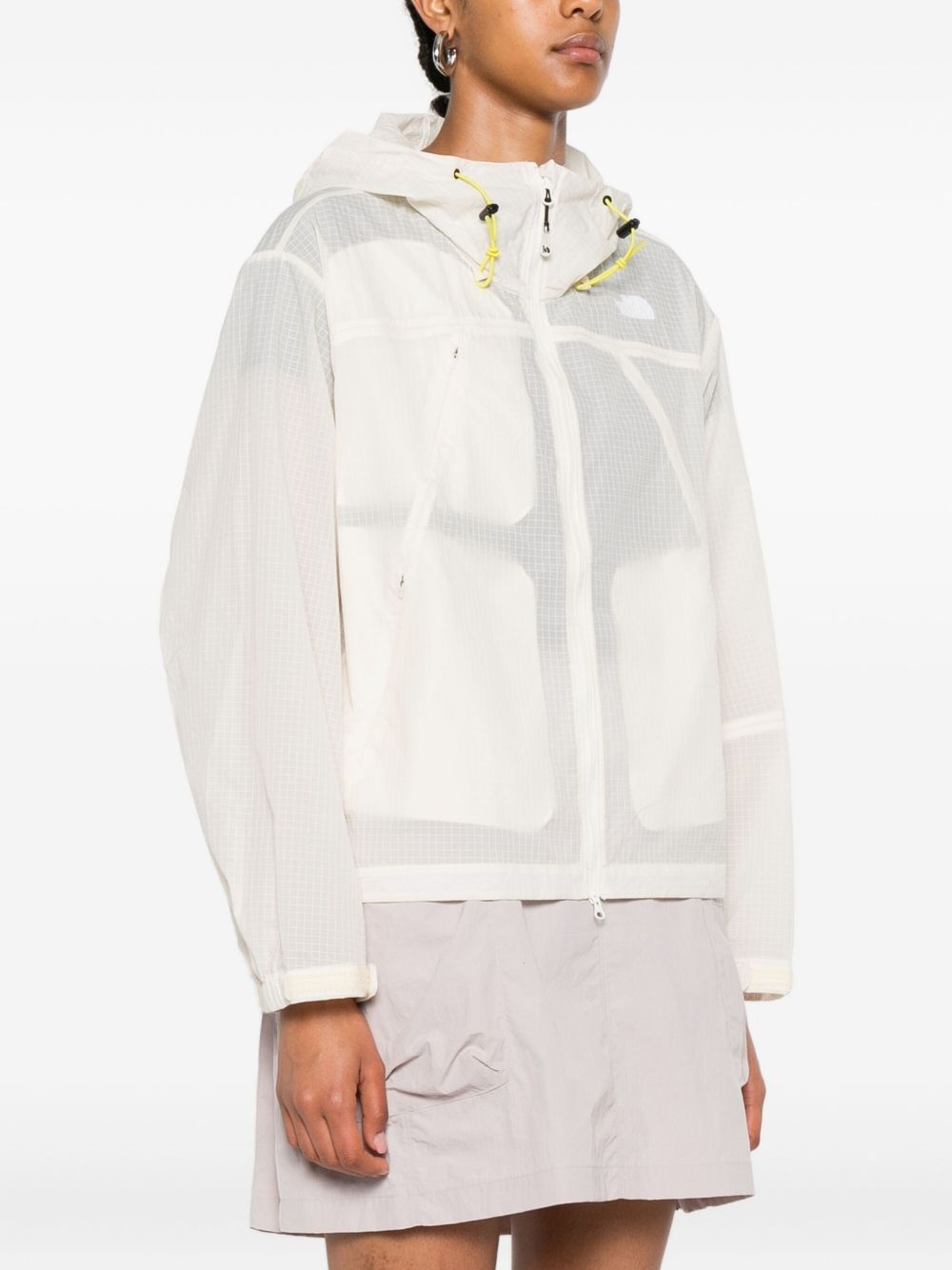 hooded zip-up windbreaker jacket - 3