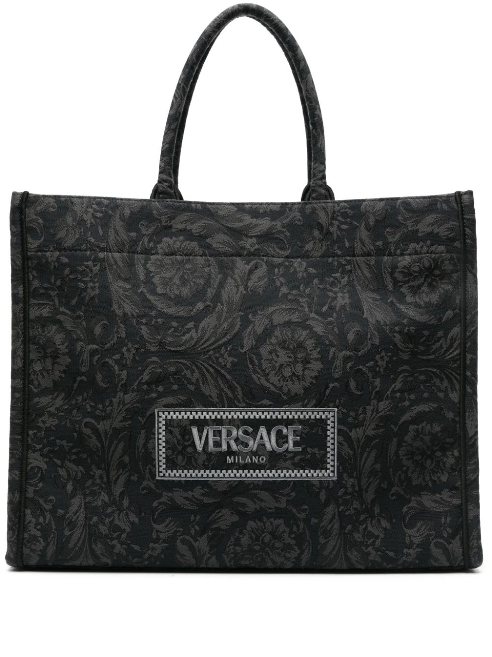 Barocco Athena jacquard canvas tote bag - 1