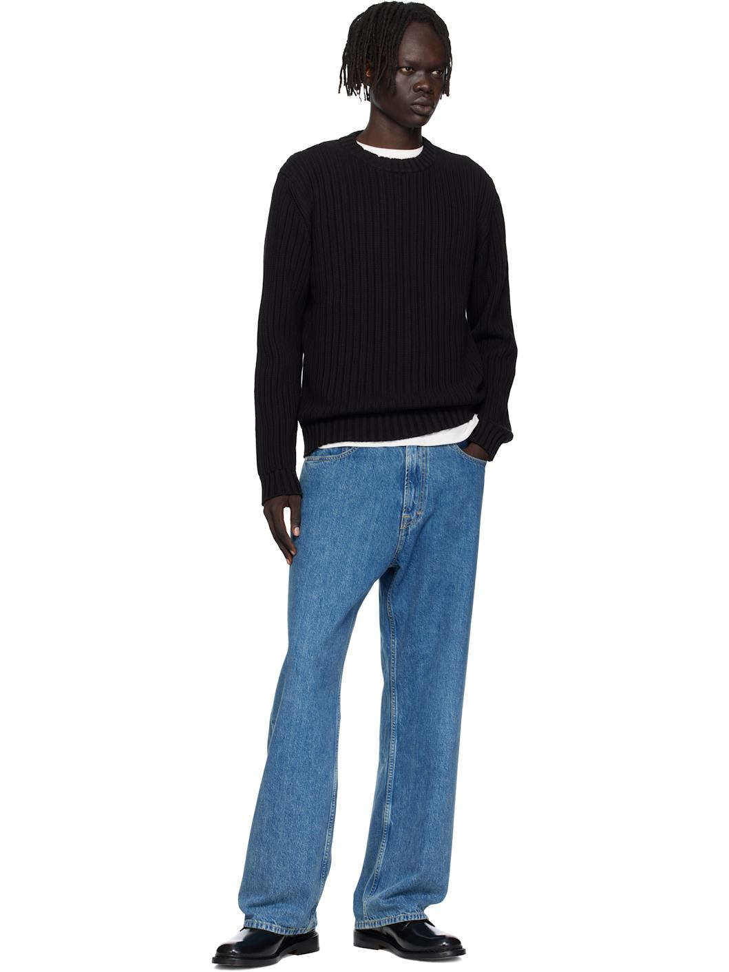 Black Embroidered-Logo Sweater - 4