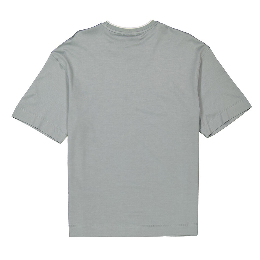 Emporio Armani Silver Logo Embroidered T-Shirt - 6