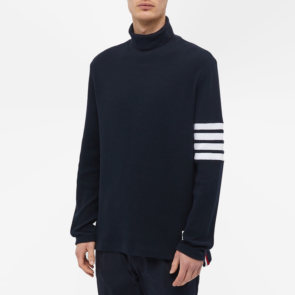 Thom Browne 4 Bar Waffle Roll Neck - 4