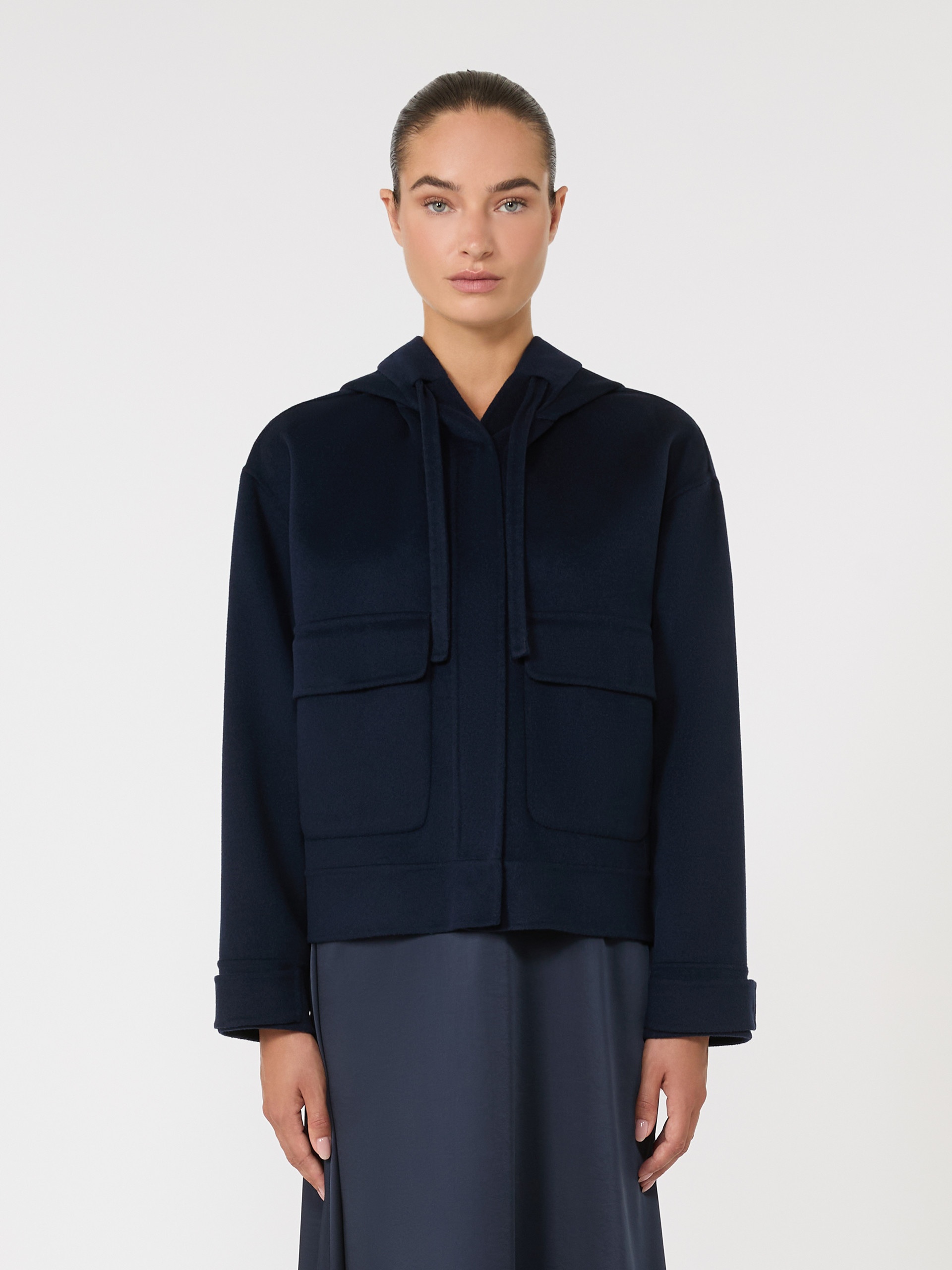ジャケット Weekend Max Mara GARY - Hooded jacket in wool Hooded wool jacket, powder | 