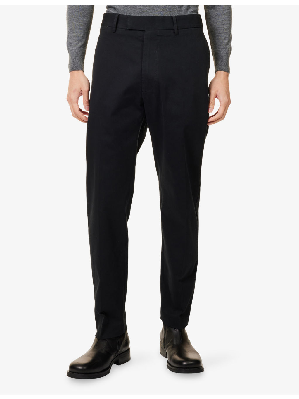 Straight-Leg Twill Stretch-Cotton Chinos - 3