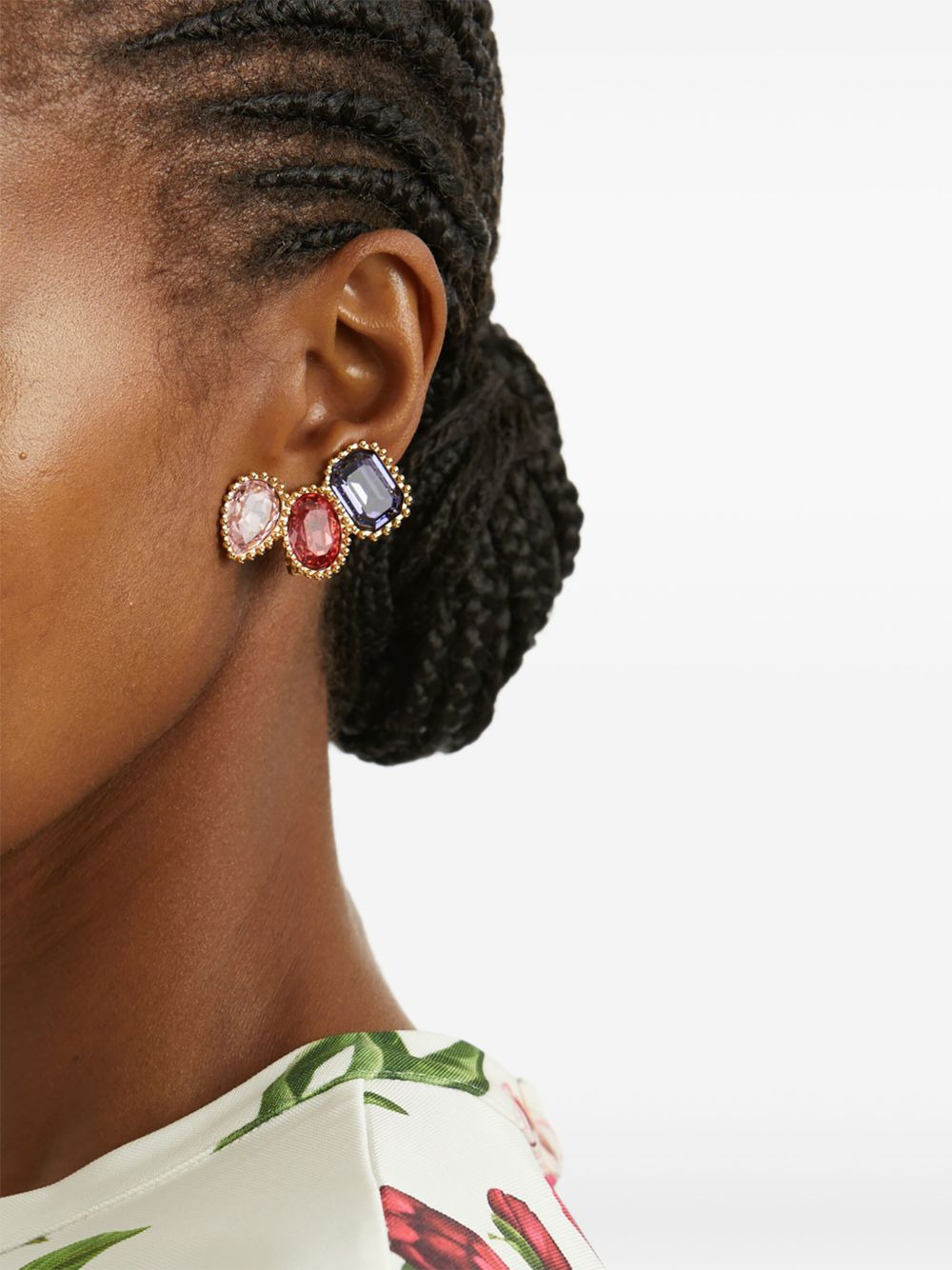 crystal-embellished earrings - 2