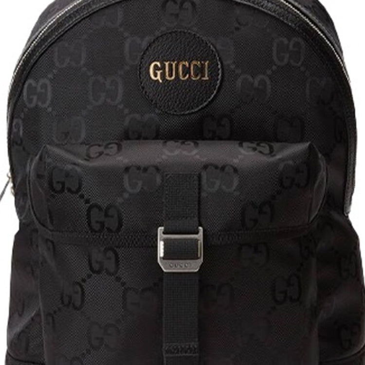 Men's Gucci Off The Grid OTG Environmental Friendly Series Logo Leather Logo Nylon schoolbag Backpac - 8