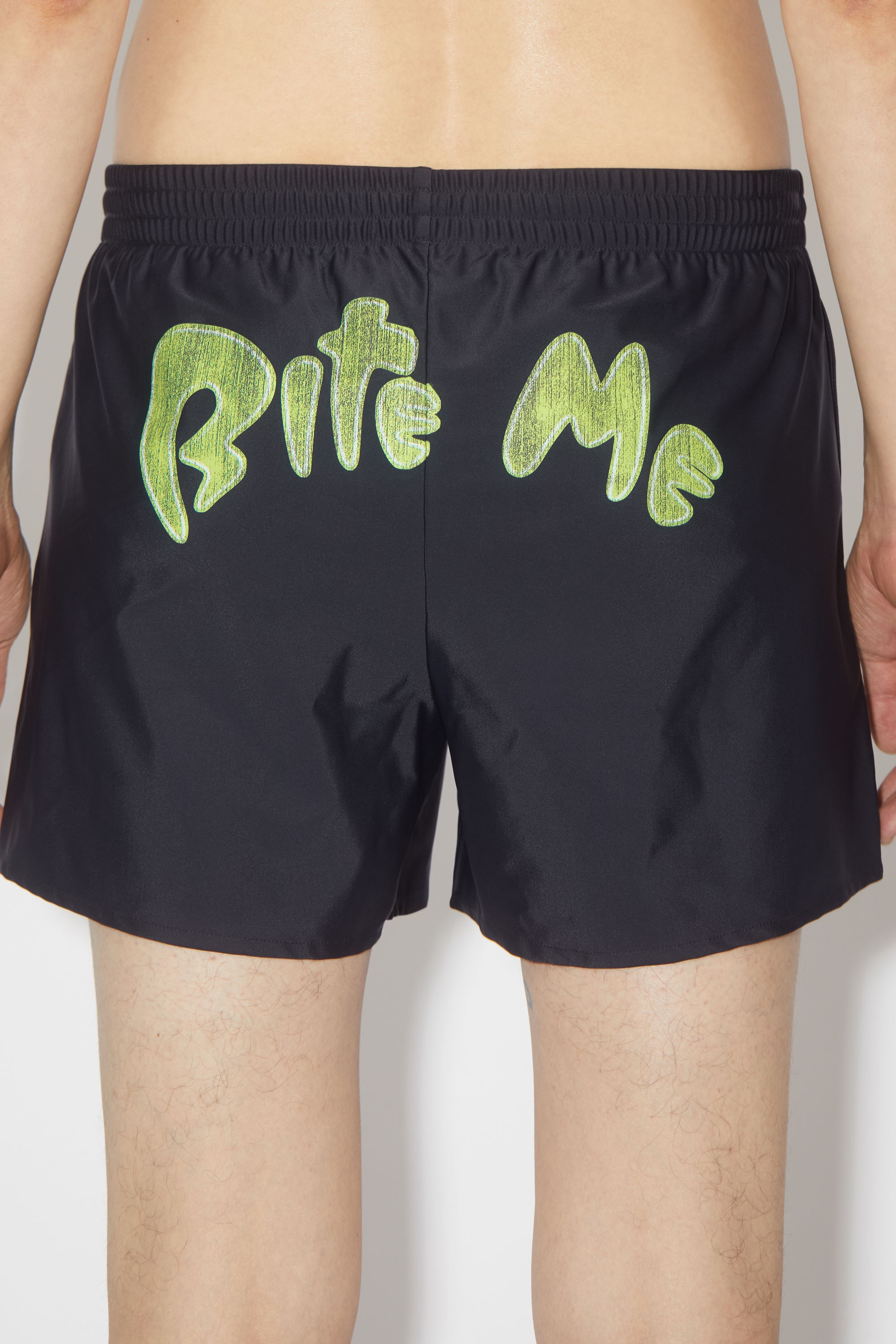 Bite me print swim shorts - Black - 3