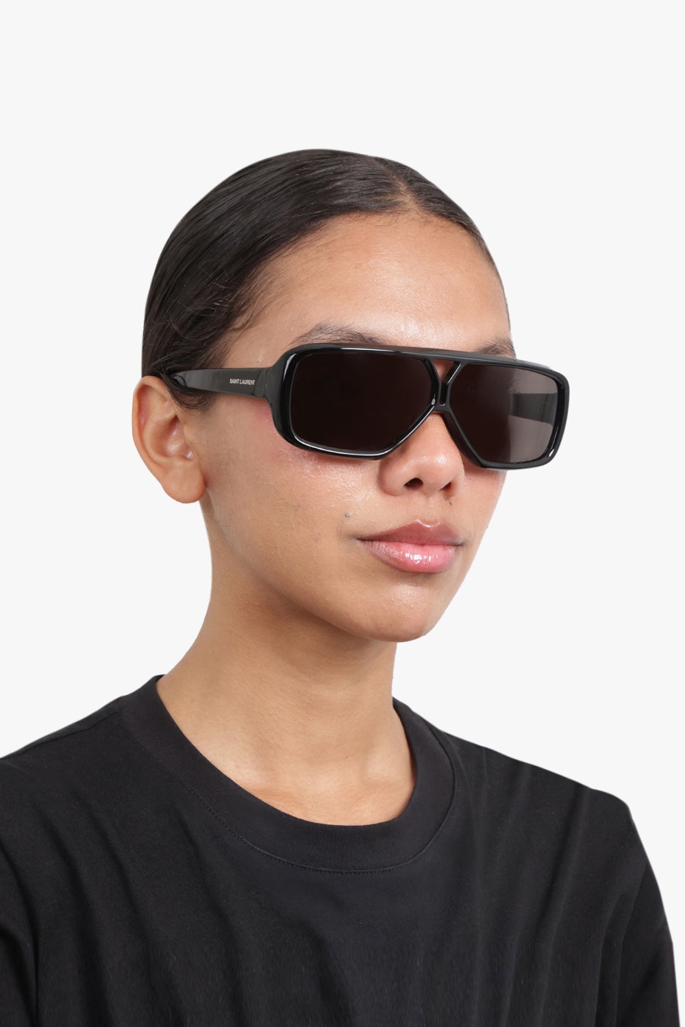 ROUND EDGE AVIATOR SUNGLASSES | BLACK - 5