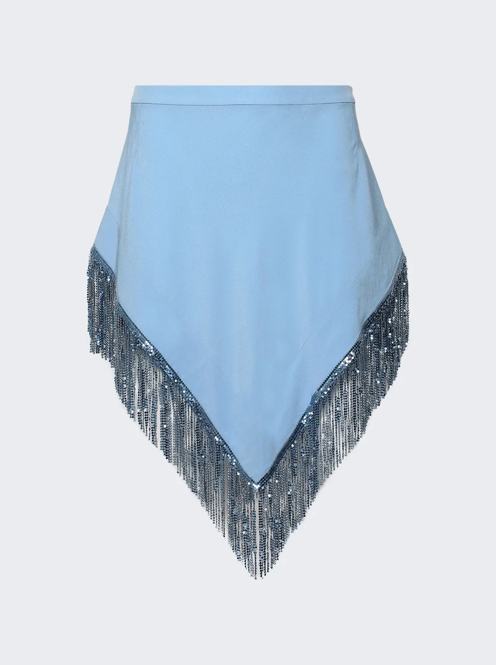 Chainmail Crêpe Mini Skirt Blue - 1