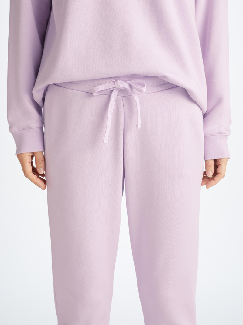 Derek Rose Women's Sweatpants Quinn Cotton Modal Lilac outlook